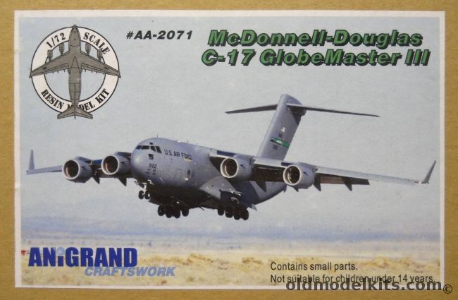 Anigrand 1/72 McDonnell-Douglas C-17 Globemaster III, AA2071 plastic model kit
