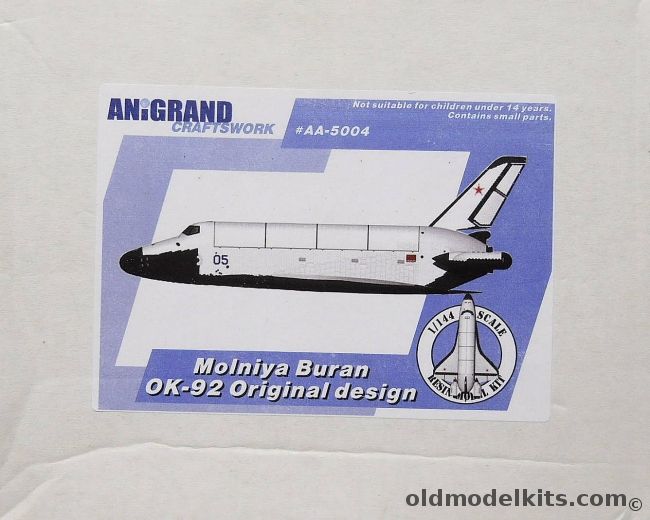 Anigrand 1/144 Molniya Buran OK-92 Original Design, AA5004 plastic model kit