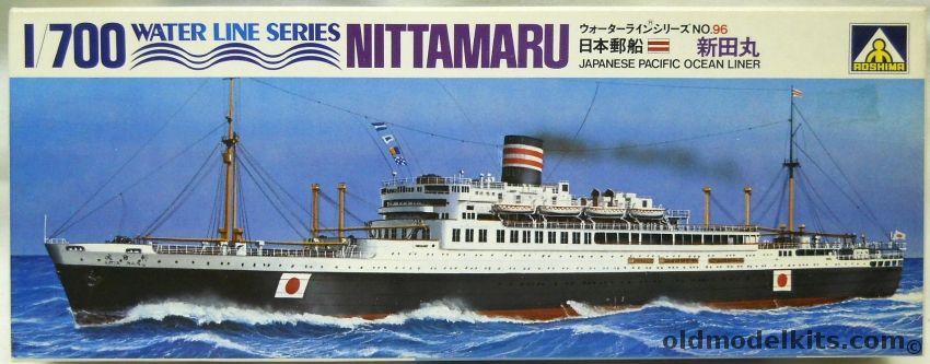 Aoshima 1/700 Nitta Maru-  NYK Pacific Ocean Liner - Converted to Aircraft Carrier Chuyo, WLE096 plastic model kit