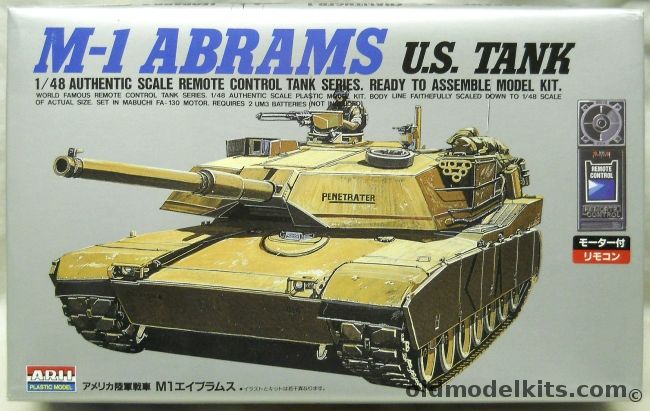 Arii 1/48 M-1 Abrams US Tank - Motorized / Remote Control;, 44021 plastic model kit