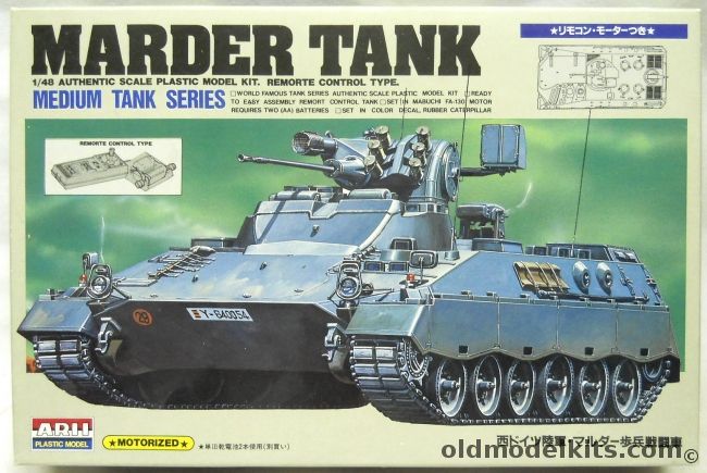 Arii 1/48 Marder Tank - Motorized With Remote Control, AR900-800 plastic model kit