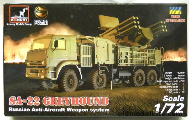 Armory 1/72 SA-22 Greyhound - Russian Anti-Aircraft Weapons System - Sabotage Models, 72401 plastic model kit