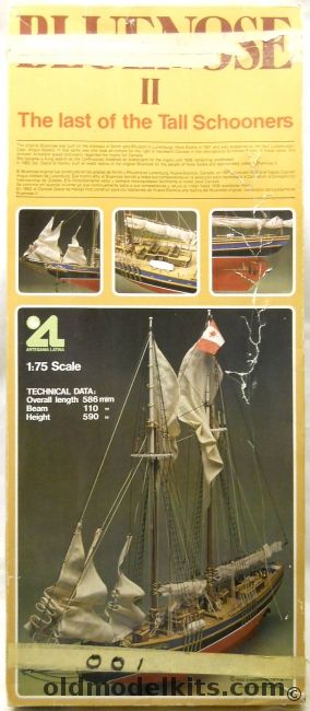 Artesania Latina 1/75 Bluenose II - Wood and Metal Plank-On-Frame Ship Kit, 20500 plastic model kit