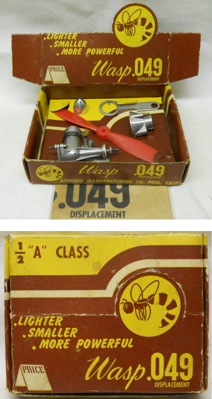 Atwood Wasp .049 Gas Engine - 1/2 A Class - Never Run plastic model kit