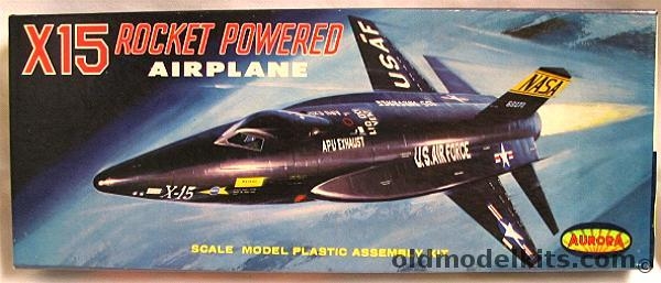 Aurora 1/48 X-15 Rocket Powered Airplane, 120-130 plastic model kit