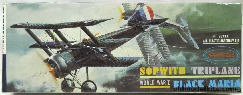 Aurora 1/48 Sopwith Triplane Black Maria, 100-100 plastic model kit