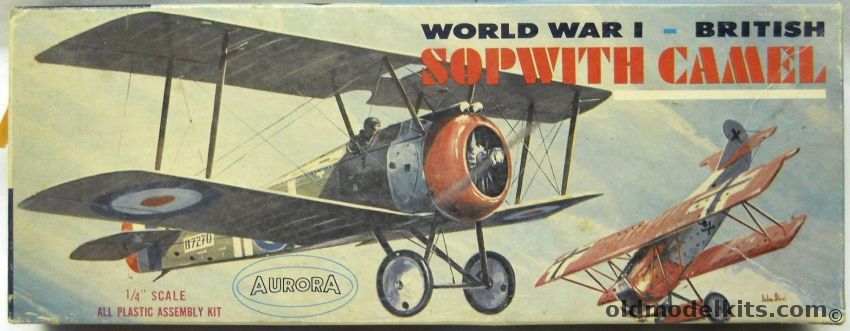 Aurora 1/48 Sopwith Camel, 102-100 plastic model kit