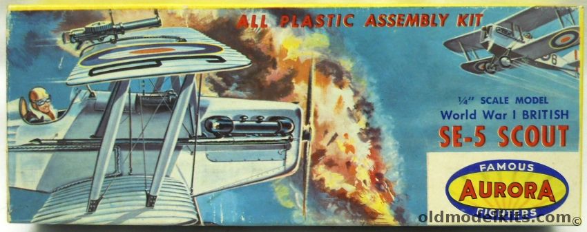 Aurora 1/48 British SE-5 Scout - White Rectangle Issue, 103-69 plastic model kit