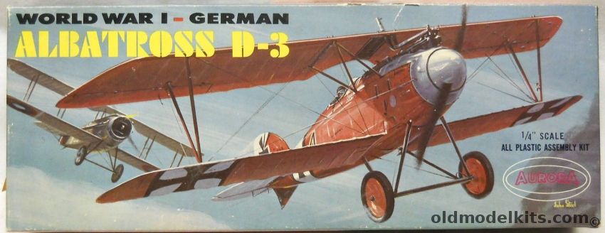 Aurora 1/48 German Albatross D-3 - (Albatros DIII), 104-100 plastic model kit