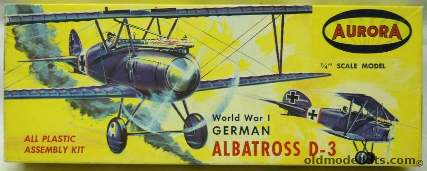 Aurora 1/48 Albatross D-3 - (Albatros D-III), 104-79 plastic model kit