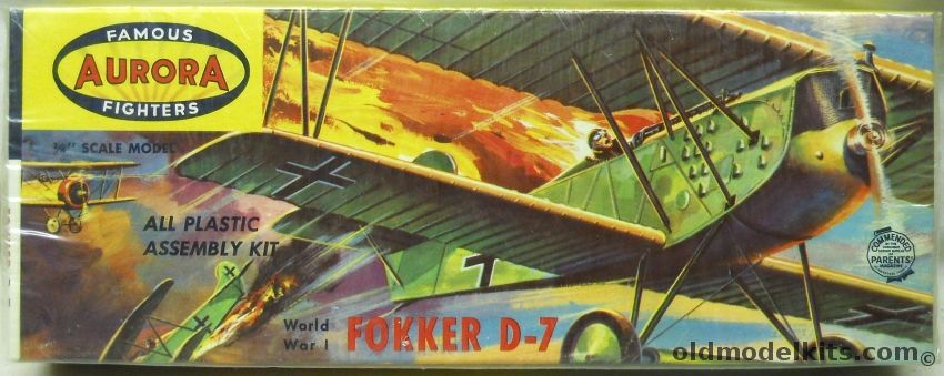 Aurora 1/48 Fokker D-7 - (D-VII), 106-79 plastic model kit