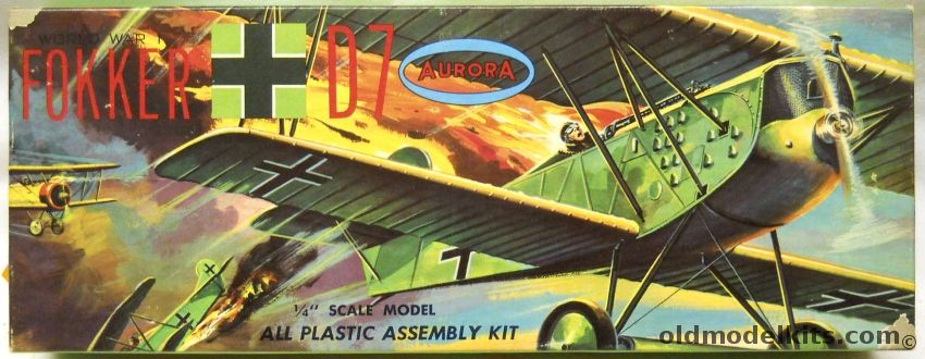 Aurora 1/48 Fokker D-7 - (D-VII), 106-79 plastic model kit