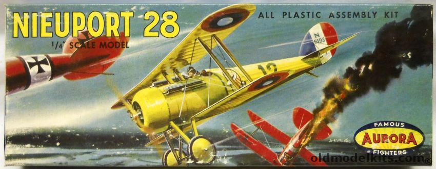 Aurora 1/48 Nieuport 28, 108-79 plastic model kit