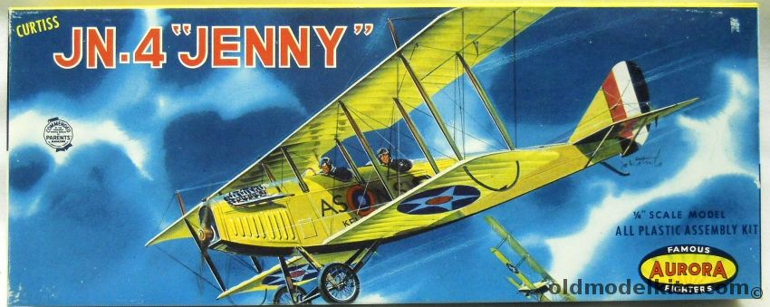 Aurora 1/48 Curtiss JN-4 Jenny, 114-98 plastic model kit