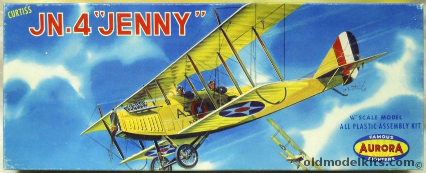 Aurora 1/48 Curtiss JN-4 Jenny, 114-98 plastic model kit