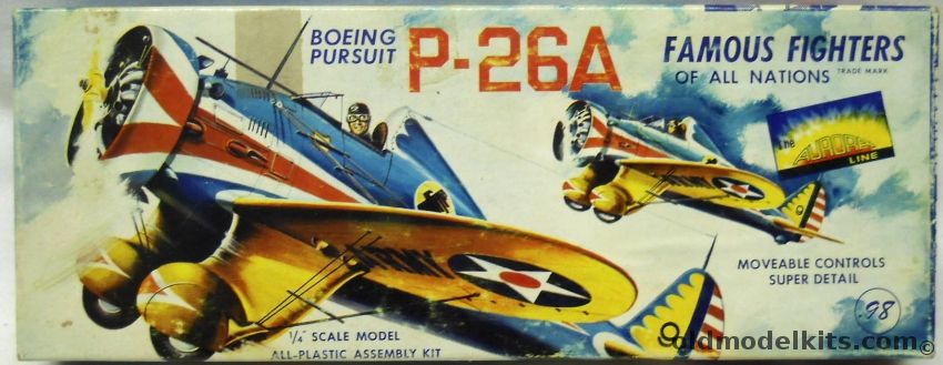 Aurora 1/43 Boeing P-26A - Peashooter, 115-98 plastic model kit