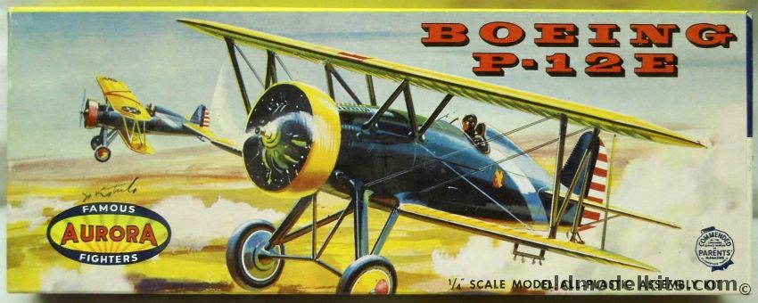 Aurora 1/48 Boeing P-12E, 121-79 plastic model kit