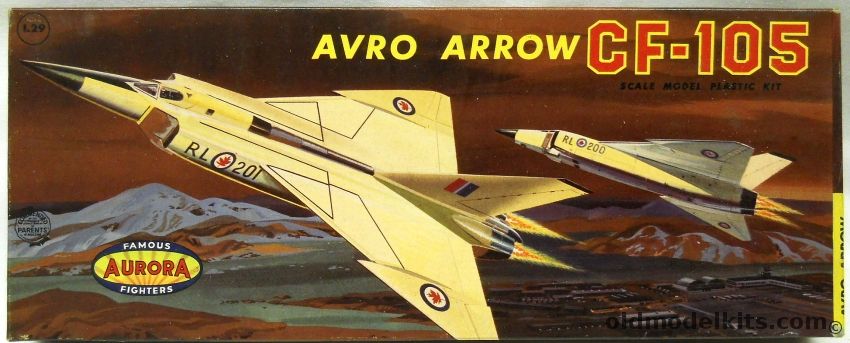 Aurora 1/80 Avro CF-105 Arrow, 124-129 plastic model kit