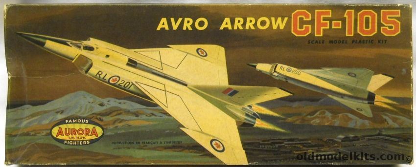Aurora 1/80 Avro CF-105 Arrow, 124-130 plastic model kit