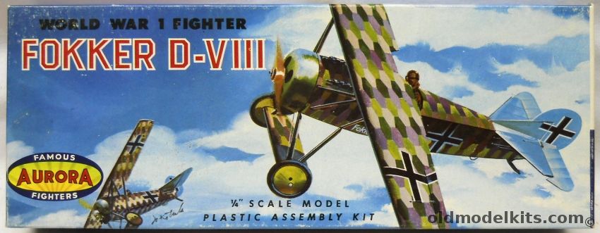 Aurora 1/48 Fokker D-VIII - Flying Razor, 135-79 plastic model kit