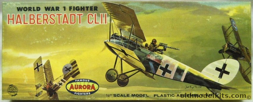 Aurora 1/48 Halberstadt CL-II, 136-98 plastic model kit