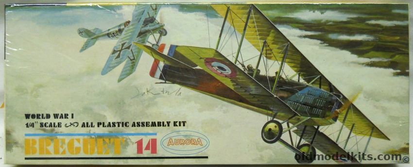 Aurora 1/48 Breguet 14, 141-98 plastic model kit