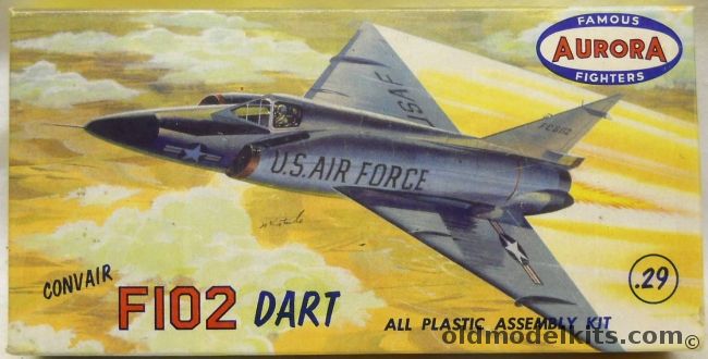 Aurora 1/121 Convair F-102 Dart - (YF-102 Delta Dagger), 290-29 plastic model kit