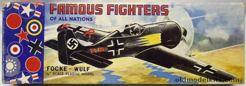Aurora 1/48 Focke-Wulf Fw-190 Famous Fighters Of All Nations - First Issue, 30-59 plastic model kit