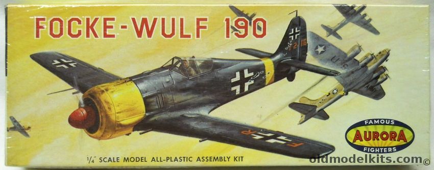 Aurora 1/47 Focke-Wulf Fw-190 - Famous Fighters Logo Issue, 30-79 plastic model kit