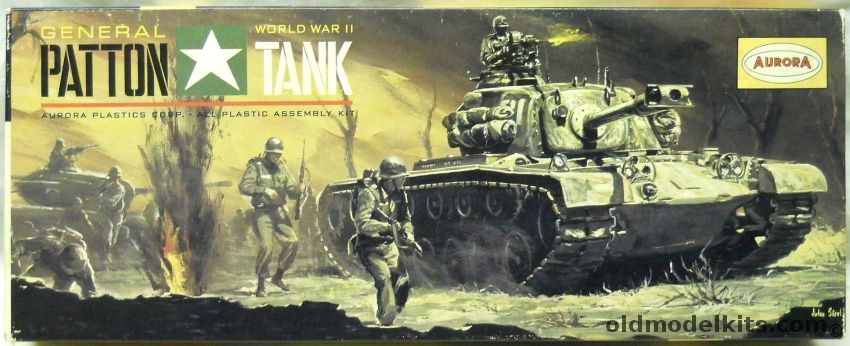 Aurora 1/48 General Patton Tank - (M46), 301-129 plastic model kit