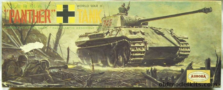 Aurora 1/48 German Panther Tank, 302-98 plastic model kit