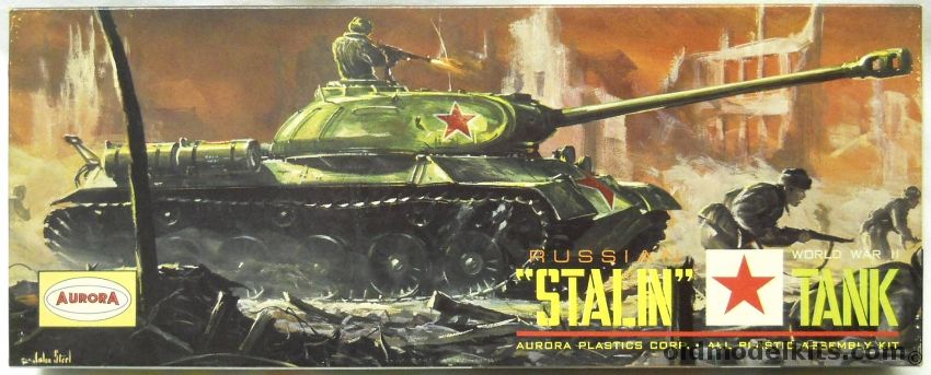 Aurora 1/48 Russian Stalin Tank, 303-98 plastic model kit