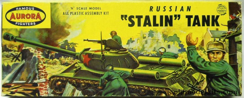 Aurora 1/48 Russian Stalin Tank, 303-98 plastic model kit