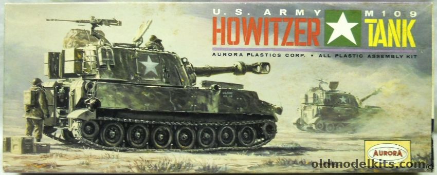 Aurora 1/48 US Army M109 Howitzer Tank - Self Propelled Gun, 314-129 plastic model kit