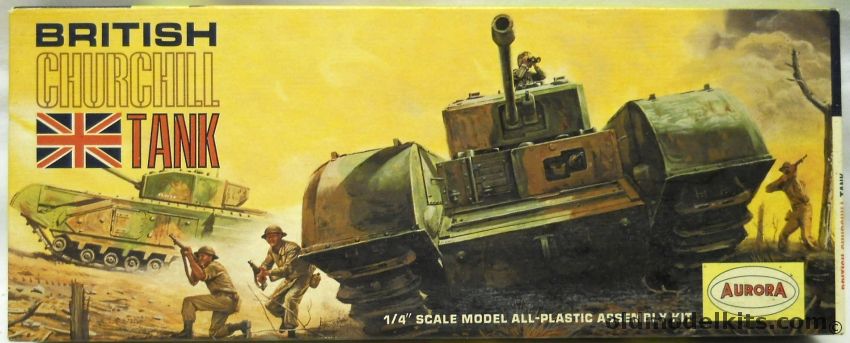 Aurora 1/48 British Churchill Tank, 315-129 plastic model kit