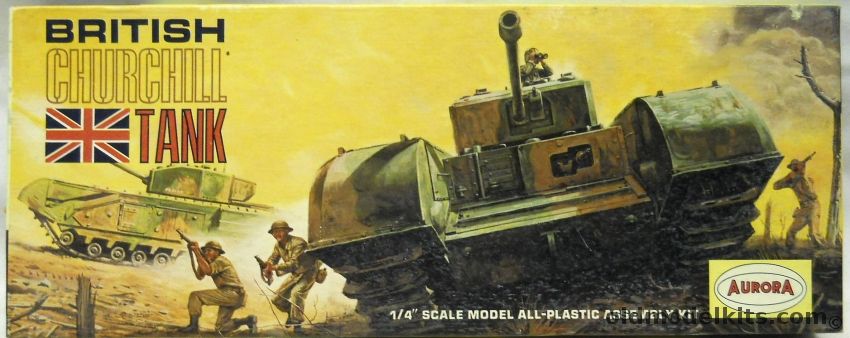 Aurora 1/48 British Churchill Tank, 315-129 plastic model kit