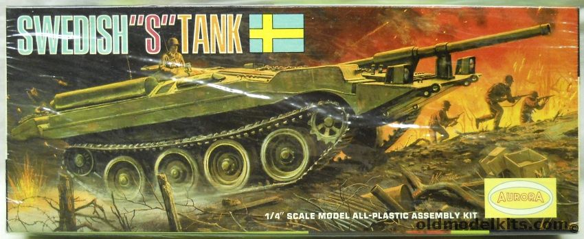 Aurora 1/48 Swedish S Tank, 316-129 plastic model kit