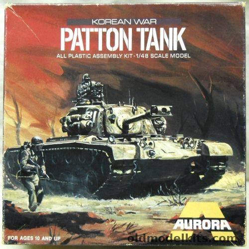 Aurora 1/48 Korean War Patton Tank, 321 plastic model kit