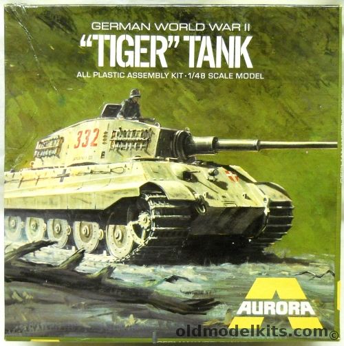 Aurora 1/48 Tiger Tank, 324-150 plastic model kit