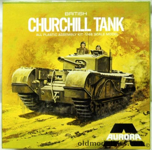 Aurora 1/48 British Churchill Tank, 327-150 plastic model kit