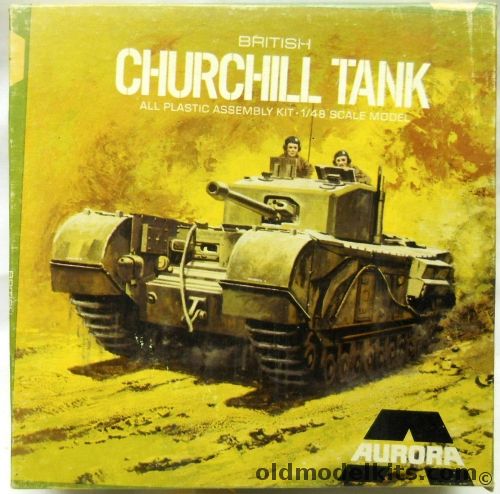 Aurora 1/48 British Churchill Tank, 327-150 plastic model kit