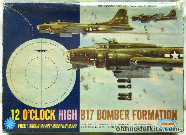 Aurora 1/156 12 O'Clock High B-17 Bomber Formation, 352-259 plastic model kit