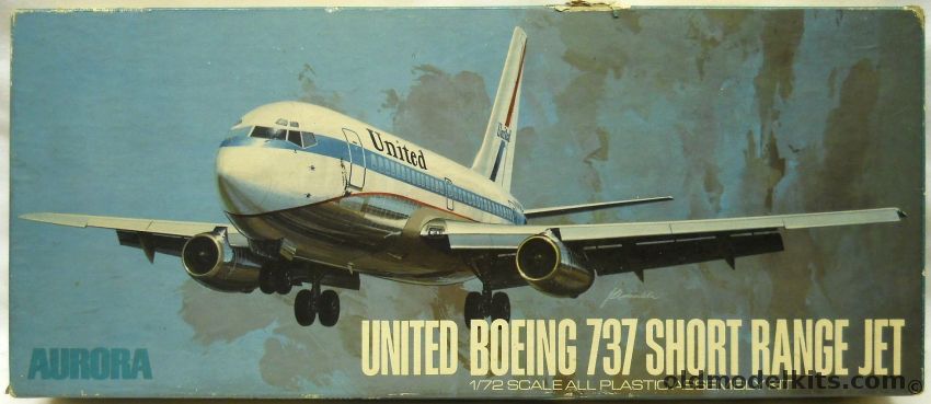 Aurora 1/72 Boeing 737 United Air Lines Short Range Jet, 359-250 plastic model kit