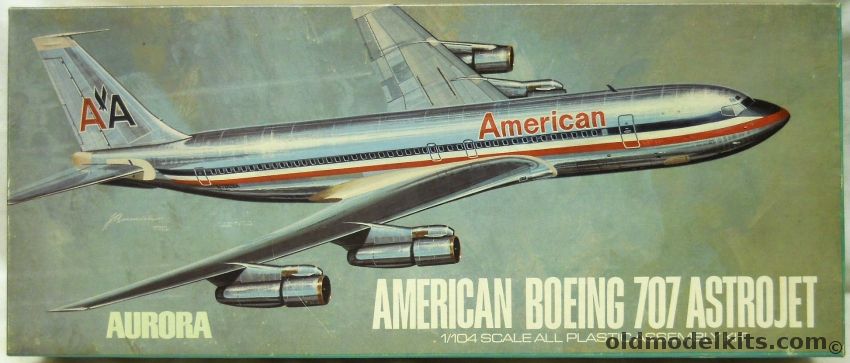 Aurora 1/104 Boeing 707 Astrojet American Airlines, 380-250 plastic model kit