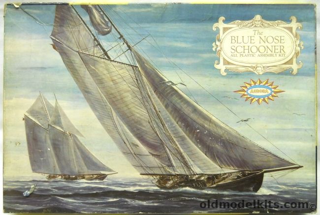 Aurora 1/124 The Bluenose Schooner - With Sails - (Blue Nose), 431-249 plastic model kit