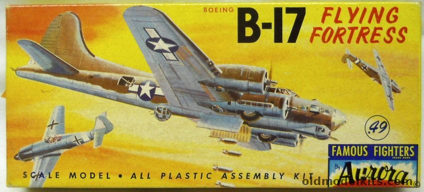 Aurora 1/156 Boeing B-17 Flying Fortress, 491-49 plastic model kit