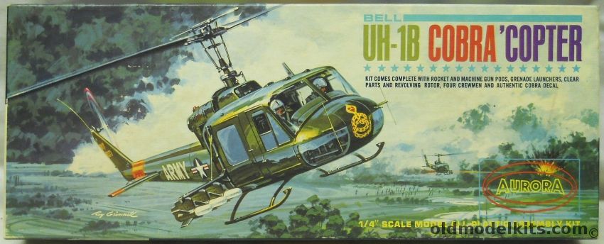 Aurora 1/48 Bell UH-1B Cobra Copter, 500-98 plastic model kit