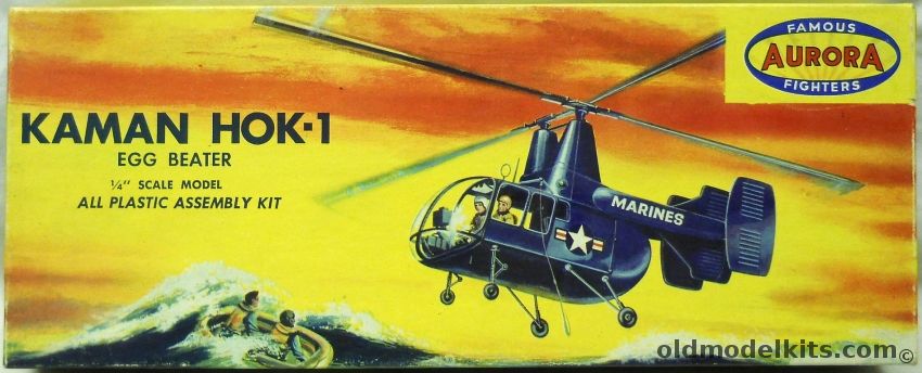 Aurora 1/50 Kaman Hok-1 Egg Beater - US Air Force / Army / Marines / Navy, 505-69 plastic model kit