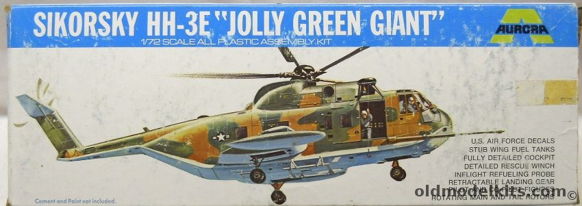 Aurora 1/72 Sikorsky HH-3E Jolly Green Giant, 505 plastic model kit