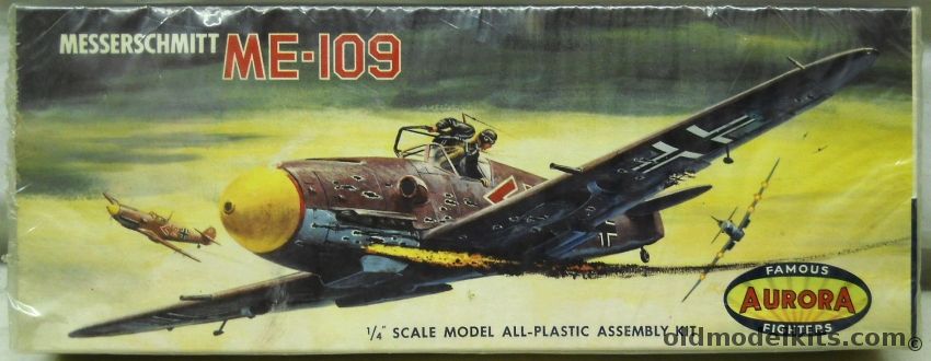 Aurora 1/48 Messerschmitt Me-109 - (Bf-109), 55-79 plastic model kit